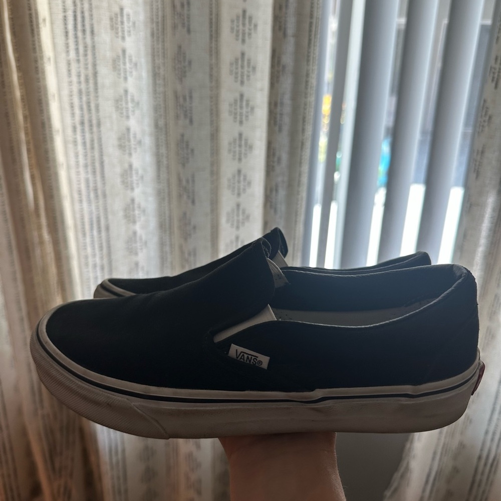 Vans Black and White Slip-On Shoes